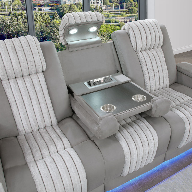 Duran - Power Reclining Sofa With Power Headrest - R&R Furniture Gallery (Fountain Valley, CA)