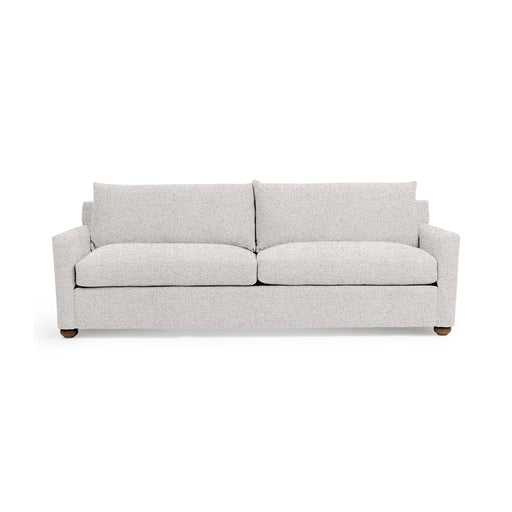 Olivia stationary sofa by Classic Home featuring plush beige upholstery and a comfortable, modern design.