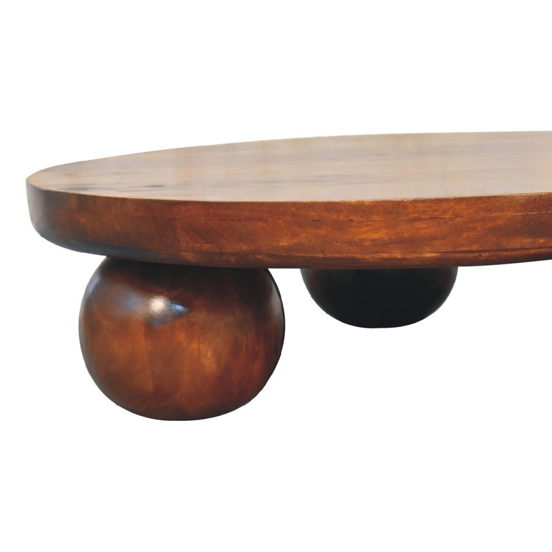 Central Ball Table - Chestnut