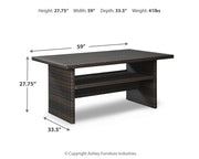 Easy Isle - RECT Multi-Use Table - Dark Brown / Beige - R&R Furniture Gallery (Fountain Valley, CA)