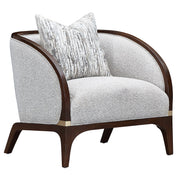 Houston - Matching Chair - Pebble / Walnut - R&R Furniture Gallery (Fountain Valley, CA)