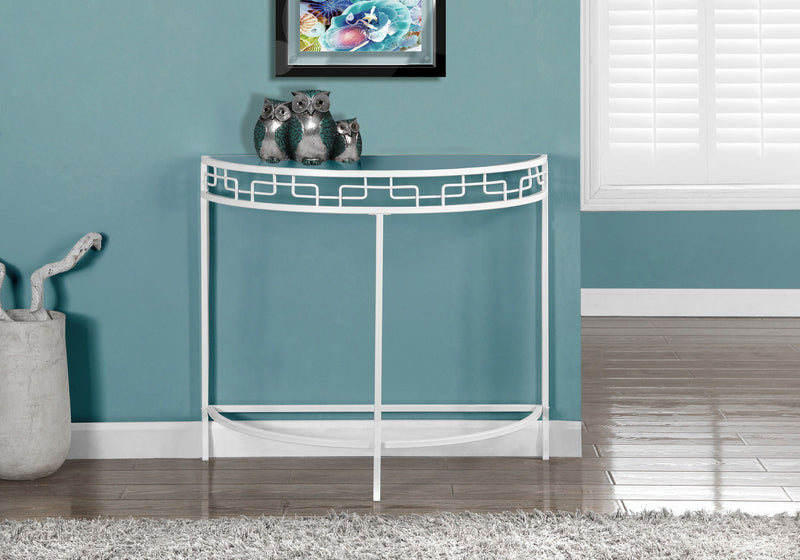 Accent Console Table For Entryway, Contemporary And Modern - White - R&R Furniture Gallery (Fountain Valley, CA)