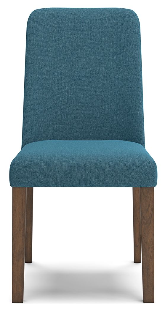 Lyncott - Dining Uph Side Chair (Set of 2) - Blue / Brown - R&R Furniture Gallery (Fountain Valley, CA)