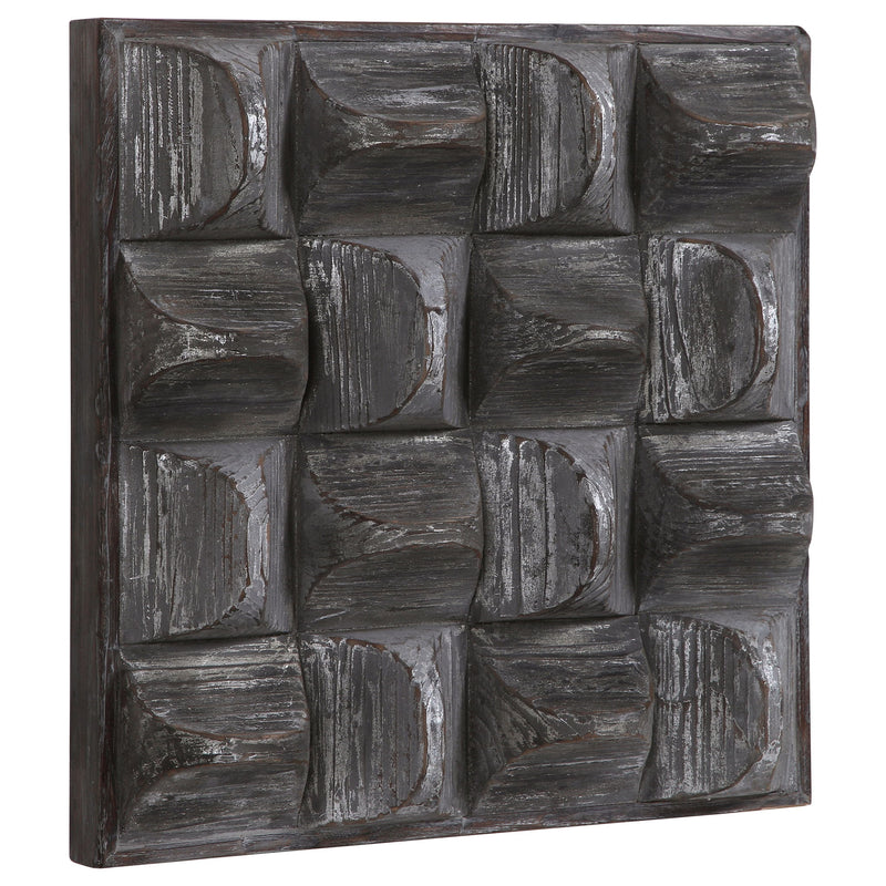 Uttermost Pickford wood wall decor featuring rustic, handcrafted wooden panels arranged in a stylish wall art display.