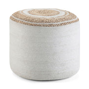 Serena - Handcrafted Round Braided Pouf - R&R Furniture Gallery (Fountain Valley, CA)