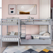 L Shaped Bunk Bed With Drawers - R&R Furniture Gallery (Fountain Valley, CA)