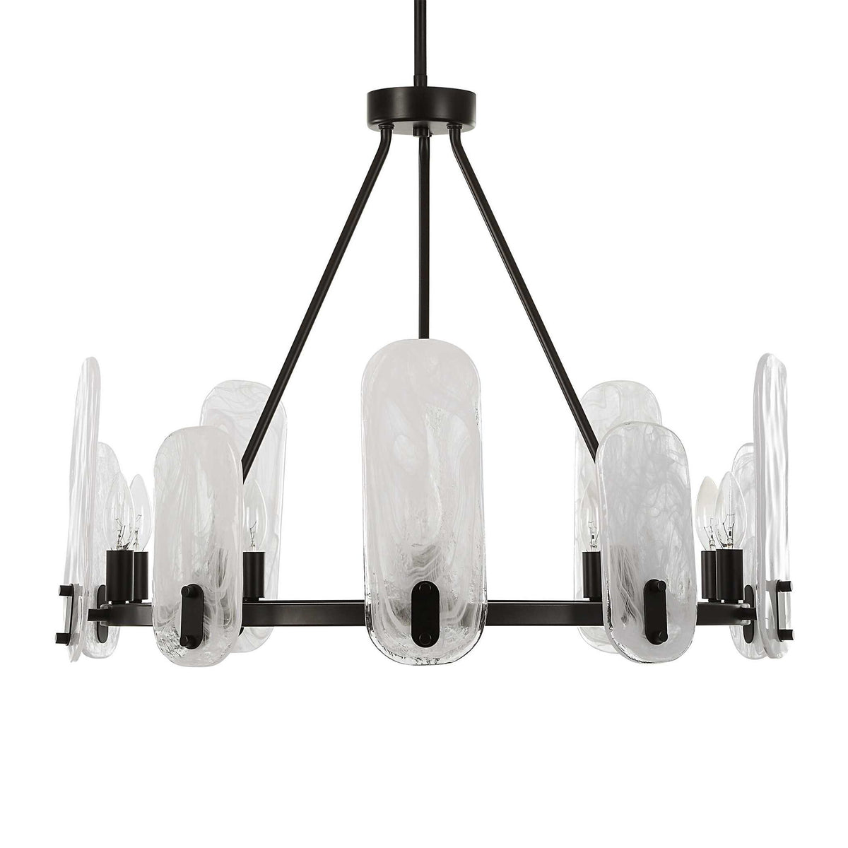 Ellipse - 10 Light Chandelier - Dark Bronze