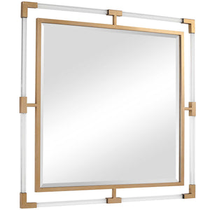 Uttermost Balkan iron wall mirror with a circular frame, showcasing a stylish, modern design suitable for contemporary decor.