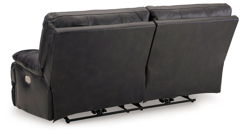 Mountainous - 2 Seat Power Reclining Sofa With Adj Headrest - Eclipse - R&R Furniture Gallery (Fountain Valley, CA)