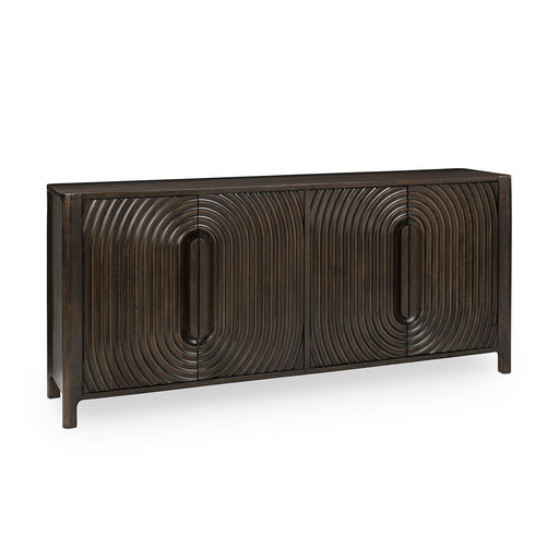 Colson - Mango Wood 4 Door Cabinet - Dark Brown - R&R Furniture Gallery (Fountain Valley, CA)