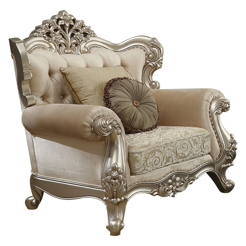 Bently - Chair With 2 Pillows (Same Lv01581) - Fabric & Champagne - R&R Furniture Gallery (Fountain Valley, CA)