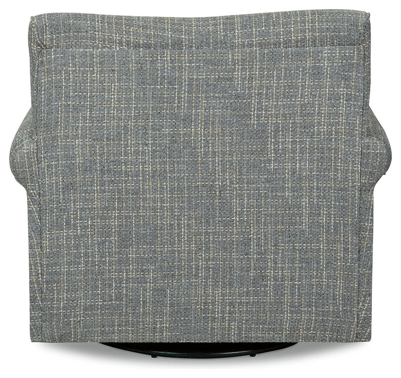Renley - Swivel Glider Accent Chair - Ash - R&R Furniture Gallery (Fountain Valley, CA)