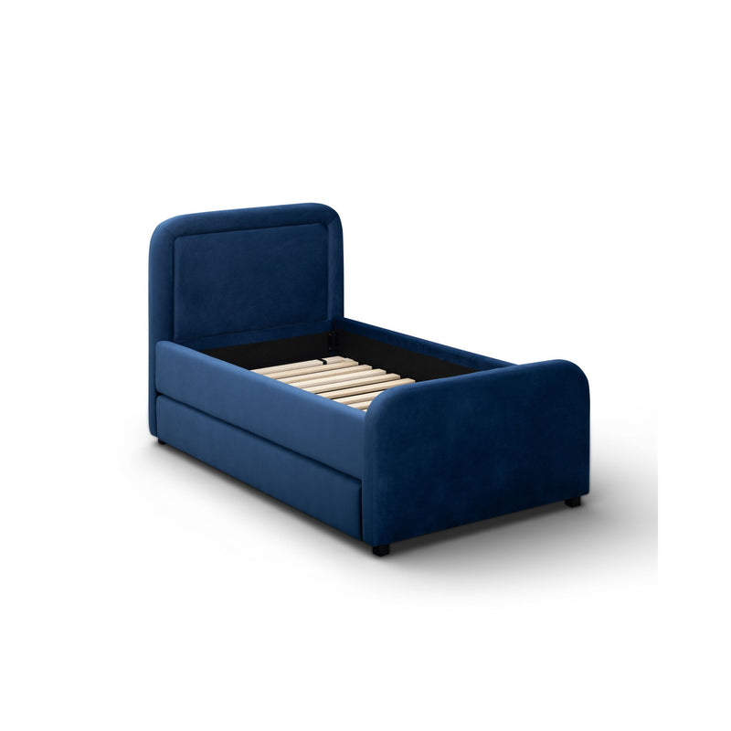 TOV Furniture Briella trundle bed with sleek wooden frame and pull-out under-bed storage for versatile sleeping options.