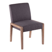 Pair of Lumi Source Carmen contemporary chairs with sleek modern design, featuring cushioned seats and stylish metal legs.