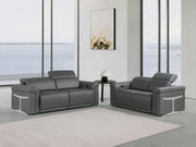 1126 - Top Grain Power Reclining Italian Leather Living Room Set - R&R Furniture Gallery (Fountain Valley, CA)