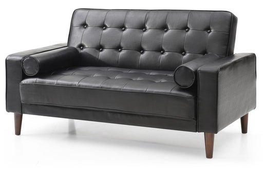 Contemporary Glory Furniture loveseat for two, a stylish futon loveseat with cushioned seating and modern design.