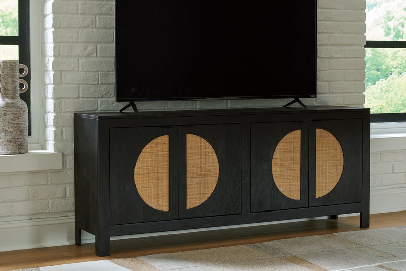 Cliffiings - Accent Cabinet - Black / Natural - R&R Furniture Gallery (Fountain Valley, CA)