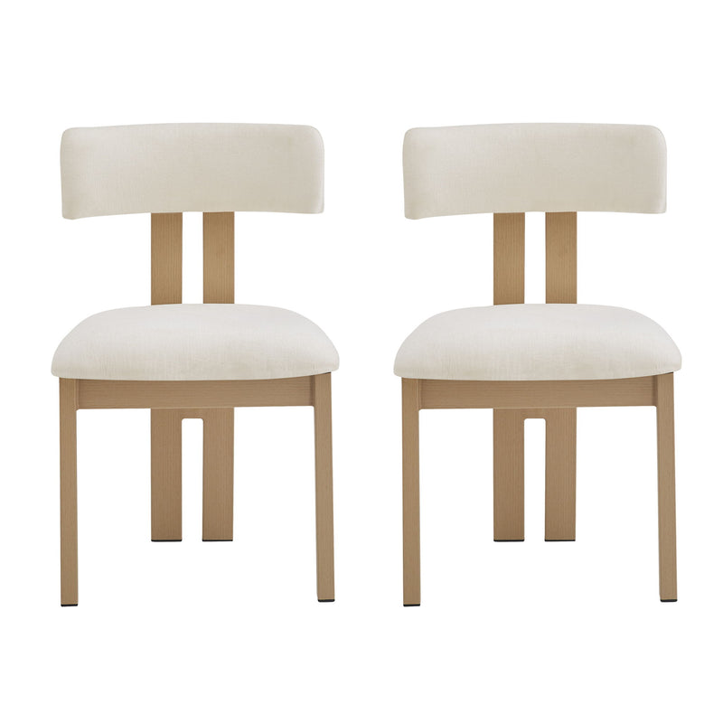 Modern Upholstered Armless Dining Chairs With Metal Legs - R&R Furniture Gallery (Fountain Valley, CA)