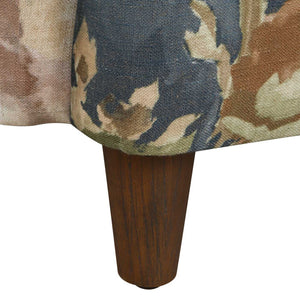 Lainey - Floral Upholstered Armchair - Blue