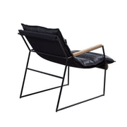Luberzo - Accent Chair - Distress Espresso Top Grain Leather & Matt Iron - R&R Furniture Gallery (Fountain Valley, CA)