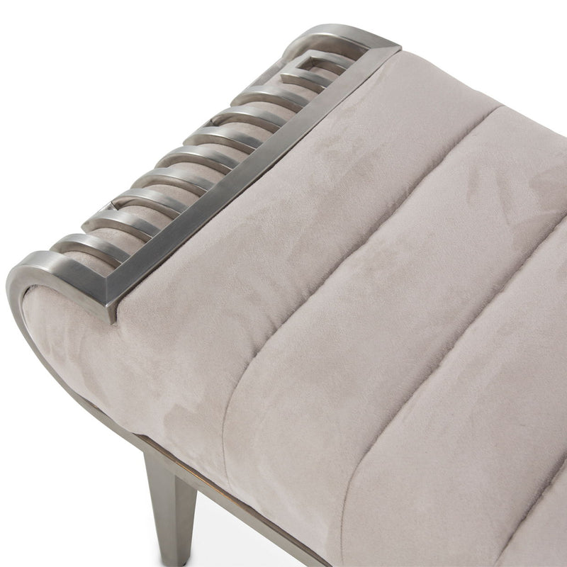 Roxbury Park - Tufted Bench - Stainless Steel - R&R Furniture Gallery (Fountain Valley, CA)
