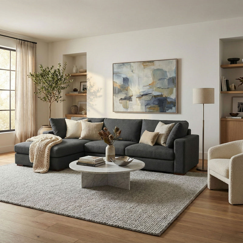 Charlie - Upholstered Deep Seater Sectional Sofa - R&R Furniture Gallery (Fountain Valley, CA)