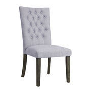 Merel - Side Chair (Set of 2) - Gray Linen & Gray Oak - R&R Furniture Gallery (Fountain Valley, CA)