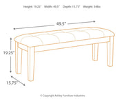 Haddigan - Upholstered Bench - R&R Furniture Gallery (Fountain Valley, CA)