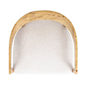 Madrid - Burl Barrel Accent Arm Chair - Seashell White - R&R Furniture Gallery (Fountain Valley, CA)
