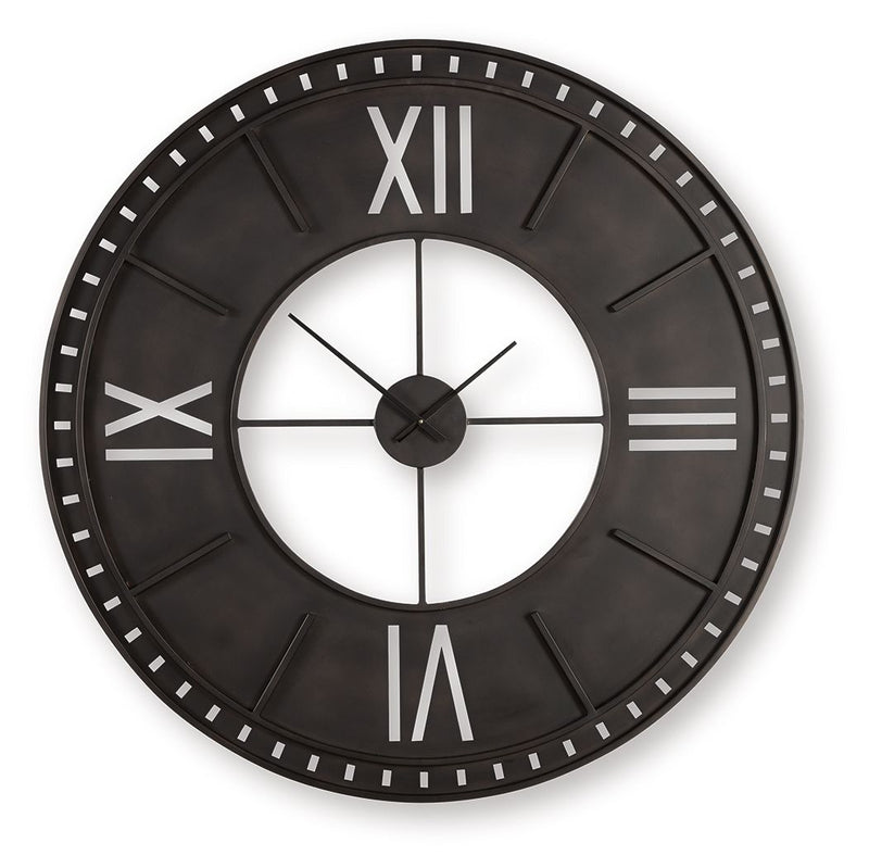 Lytle - Wall Clock - Antique Brown - R&R Furniture Gallery (Fountain Valley, CA)