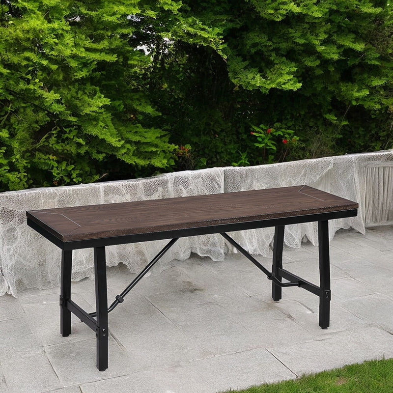 Mariatu - Bench - Oak & Black - R&R Furniture Gallery (Fountain Valley, CA)