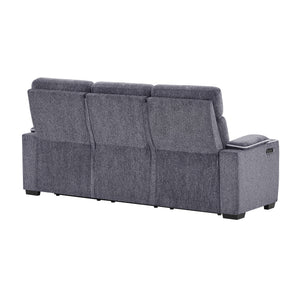 Austin - Reclining Sofa With Storage Arms - Gray