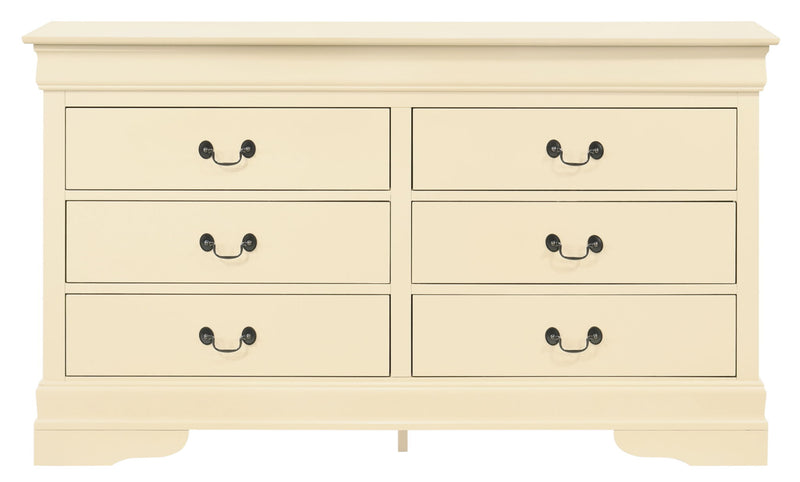 Elegant Louis Phillipe traditional dresser by Glory Furniture with detailed woodwork and classic design.