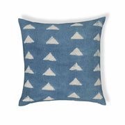 Indigo - Triangles Cotton Square Accent Pillow - Indigo - R&R Furniture Gallery (Fountain Valley, CA)