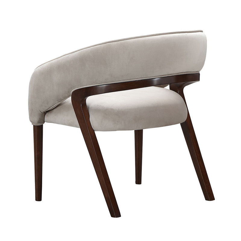 Houston - Vanity Chair - Porcini / Walnut - R&R Furniture Gallery (Fountain Valley, CA)
