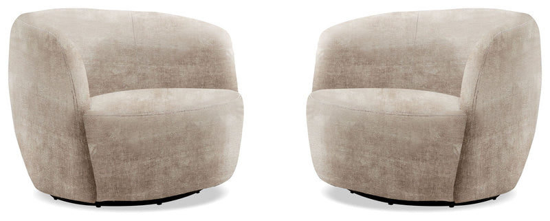 Carina - Swivel Barrel Chair - R&R Furniture Gallery (Fountain Valley, CA)