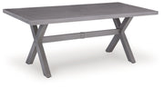 Half Moon Beach - Rectangular Dining Table With Umbrella Option - Gray - R&R Furniture Gallery (Fountain Valley, CA)