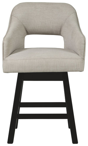 Tallenger - Upholstered Swivel Barstool (Set of 2) - R&R Furniture Gallery (Fountain Valley, CA)