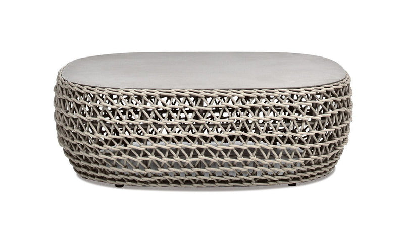 Willow - Oval Woven Patio Coffee Table, Wicker Frame - R&R Furniture Gallery (Fountain Valley, CA)