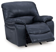 Leesworth - 3 Pc. - Power Reclining Sofa, Power Reclining Loveseat, Power Rocker Recliner - Ocean - R&R Furniture Gallery (Fountain Valley, CA)