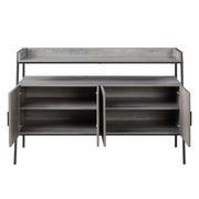Samiya - TV Stand - Gray Oak & Black - R&R Furniture Gallery (Fountain Valley, CA)