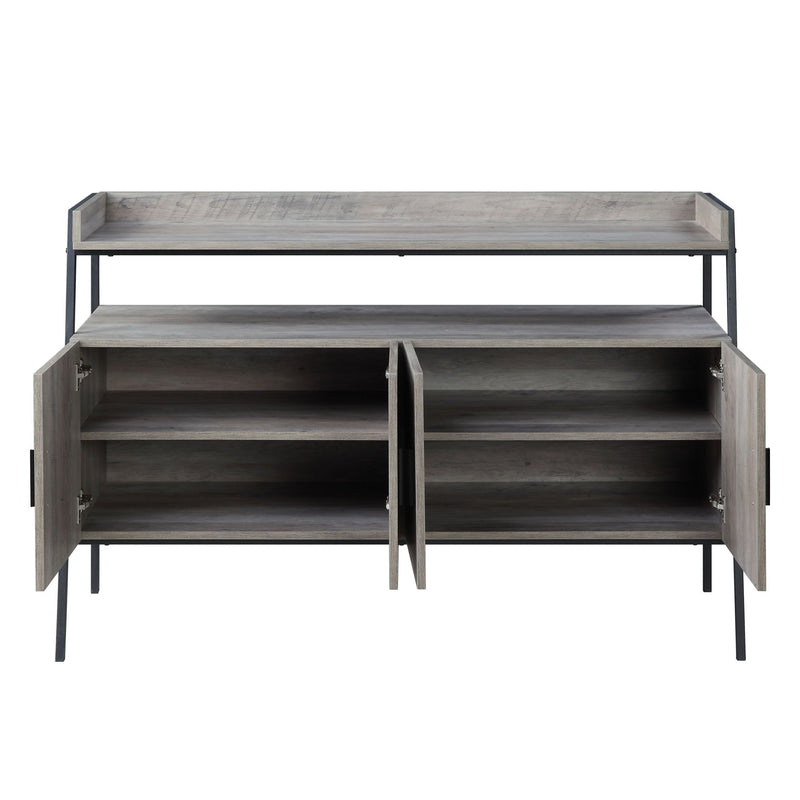 Samiya - TV Stand - Gray Oak & Black - R&R Furniture Gallery (Fountain Valley, CA)