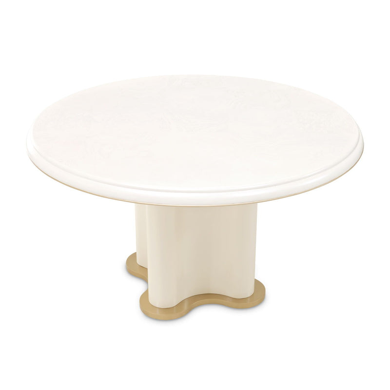 La Terrazza - 54" Round Dining Table - Creamy Pearl - R&R Furniture Gallery (Fountain Valley, CA)