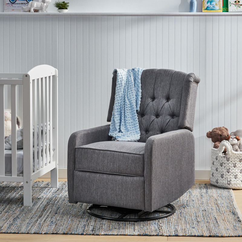 Classic Design, Manual Recliner Chair With 360 Degree Swivel - R&R Furniture Gallery (Fountain Valley, CA)
