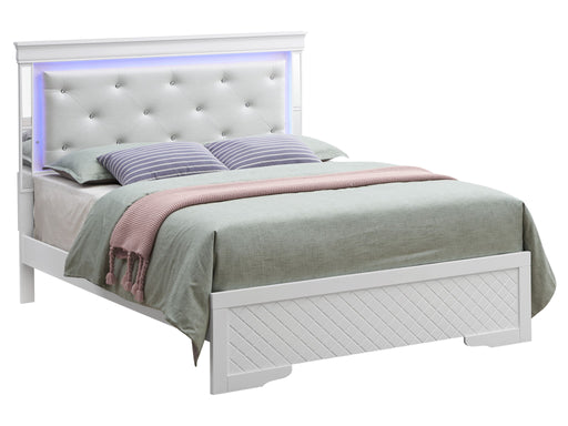 Bed With LED Light Accents Headboard - R&R Furniture Gallery (Fountain Valley, CA)