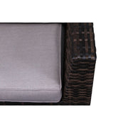 Wide Patio Sectional With Cushions - Brown - R&R Furniture Gallery (Fountain Valley, CA)