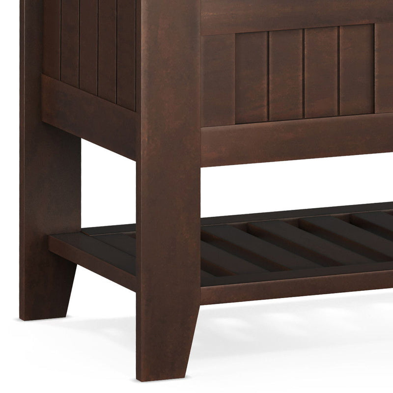 Acadian - Entryway Storage Bench With Shelf - Brown - R&R Furniture Gallery (Fountain Valley, CA)