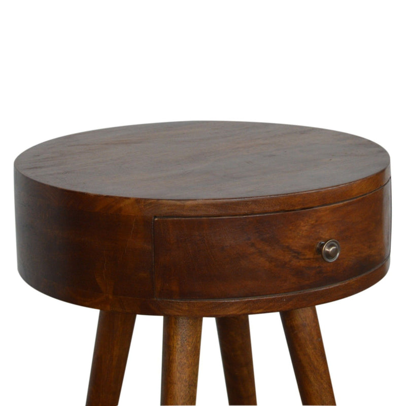 Nordic Chestnut Circular Nightstand - R&R Furniture Gallery (Fountain Valley, CA)
