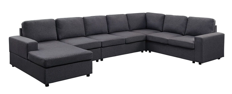 Hayden - 7 Seat Reversible Modular Sectional Sofa Chaise - R&R Furniture Gallery (Fountain Valley, CA)