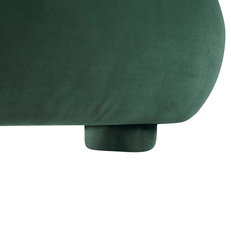 Upholstered Simple Modern Bedroom Bed With Curved Headboard - R&R Furniture Gallery (Fountain Valley, CA)